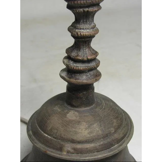 Brown Antique Indonesian Brass Bell For Sale - Image 8 of 11
