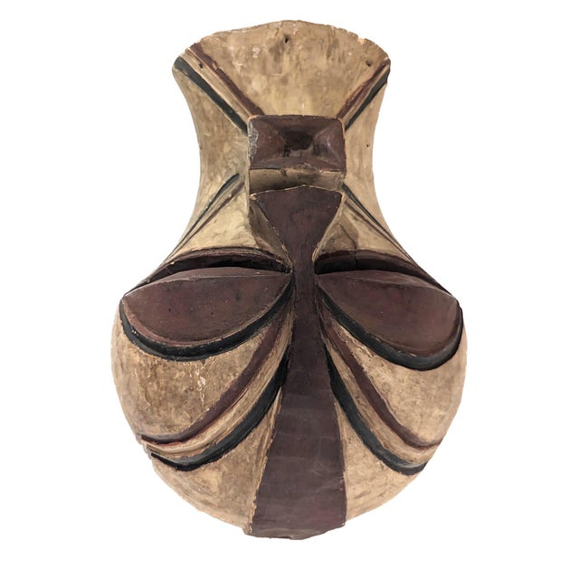 Wood Handcarved Beninese Tribal Mask For Sale - Image 7 of 8