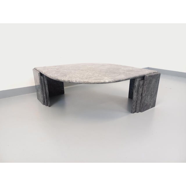 Vintage Grey Marble Coffee Table, 1970s For Sale - Image 18 of 18