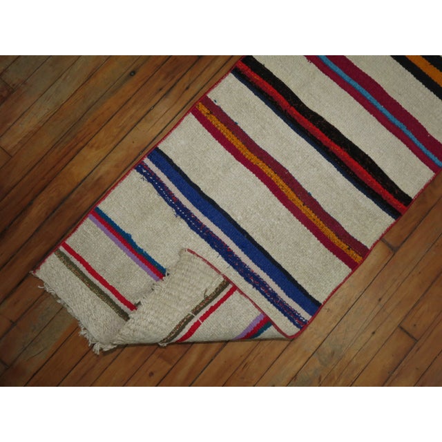 Mid 20th Century Vintage Turkish Long and Narrow Runner, 1'10'' X 21'1'' For Sale - Image 10 of 11
