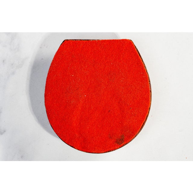 Lovely English Victorian Antique Brass Desk Clip Equestrian Horseshoe Wood Shield For Sale - Image 10 of 10