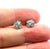 Natural Sapphire Diamond Stud Earrings 14k White Gold 1.62 TCW Certified For Sale - Image 4 of 18