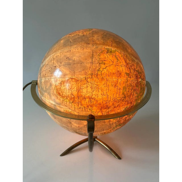 Glass Earth Globe by Paul Oestergaard for Columbus Verlag, 1960s For Sale - Image 16 of 18
