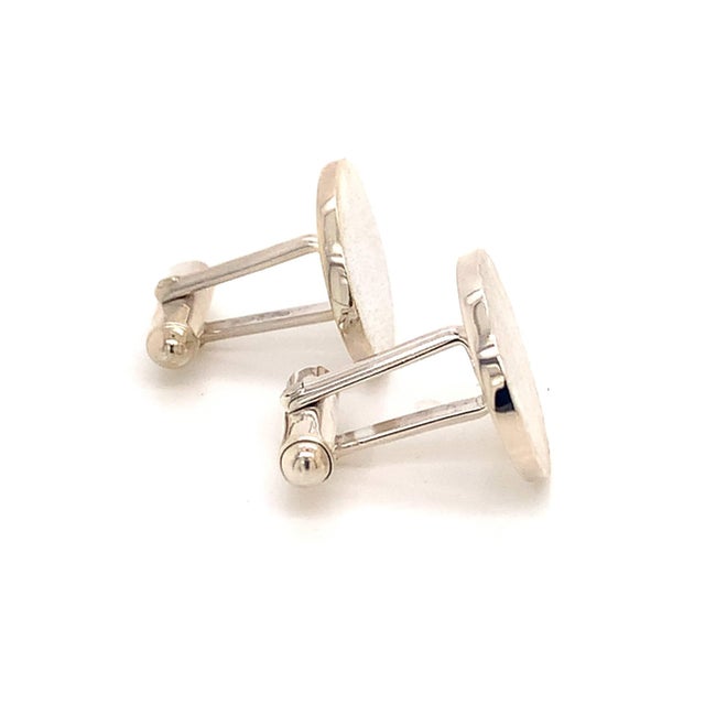 Metal 1990s Tiffany & Co. Estate Cufflinks Sterling Silver 925, 2 Pieces For Sale - Image 7 of 12