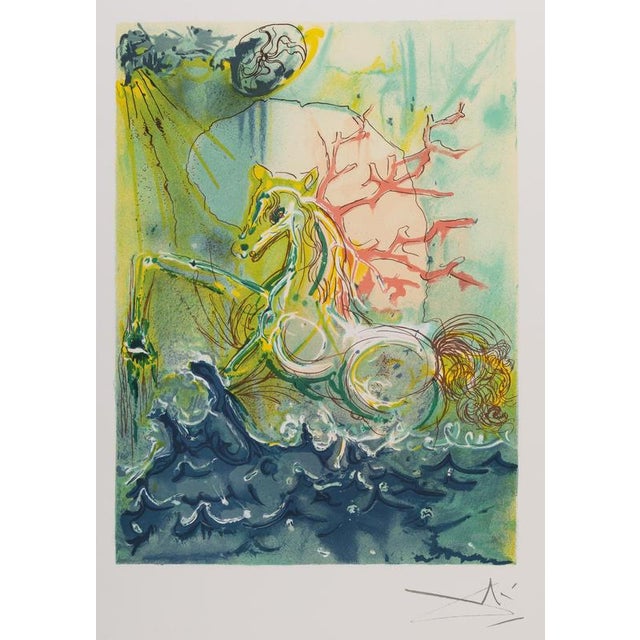 Salvador DALI (1904-1989) Neptune Color lithograph Signed in the plate On Arches vellum, 36 x 56 cm Authenticated by the...