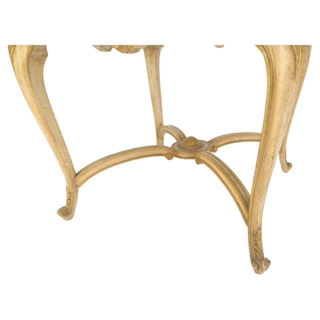 Italian Carved Scallops Decorated 25" Square Cherry Top Sid End Occasional Table