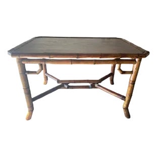 19th Century French Bamboo Table or Desk For Sale