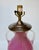 Mid-Century Modern 1980s Chapman Pink Glass Urn Table Lamp With Clear Handles For Sale - Image 3 of 16