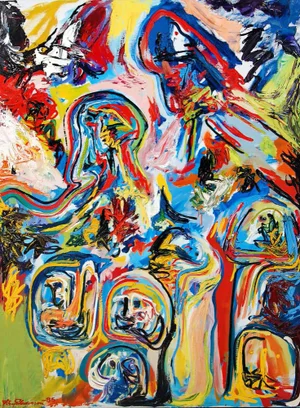 Finn Pedersen, Composition, 1985, Acrylic on Canvas