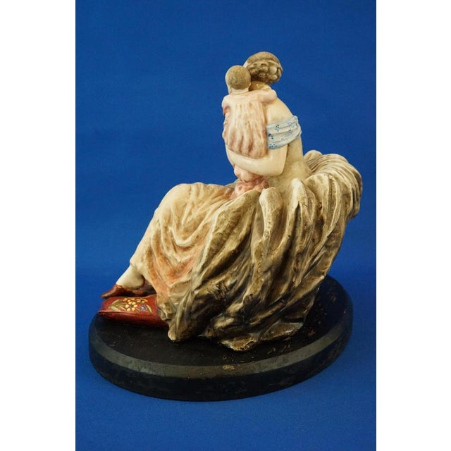Ceramic Large 20th Century Ceramic Sculpture of Lady with Child by Guido Cacciapuoti, Italy For Sale - Image 7 of 18