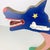 Wood Vintage Folk Art Carved Painted Wood Wolf Outter Space Native American Outsider For Sale - Image 7 of 11