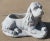Cute vintage concrete dog planter! Heavy!