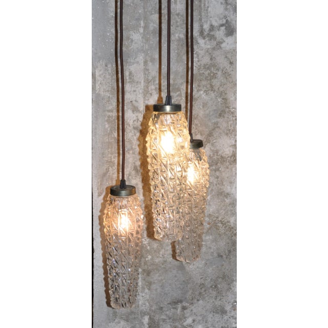 Cascading Ceiling Lamp with 3 Shades, 1960s For Sale - Image 14 of 16