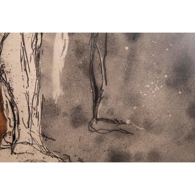Karl Brandstatter Untitled Nude Modernist Etching on Paper 38/120 Framed 1970s For Sale - Image 9 of 9