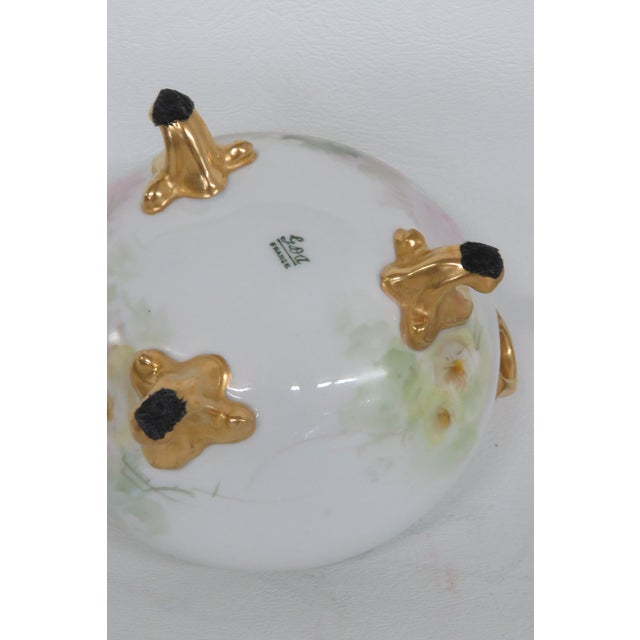 Ceramic Gda Limoges France Porcelain Lidded Sugar Bowl 4572b For Sale - Image 7 of 18