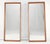 Pair of Danish Mid Century Modern Solid Teak Frames Rectangle Wall Mirrors For Sale - Image 6 of 7