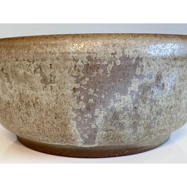 1980s Crystalline Flow Glazed Studio Ceramic Bowl by Helma Klett, Fredelsloh, Germany, 1980s For Sale - Image 5 of 13