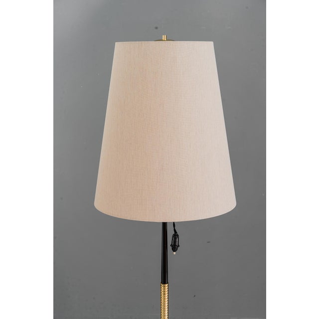 1950s Floor Lamp with Fabric Shade by Rupert Nikoll, Vienna, Austria, 1950s For Sale - Image 5 of 18