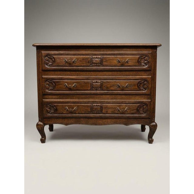 2000 - 2009 Early 20th Century French Stained Oak Chest of Drawers For Sale - Image 5 of 5