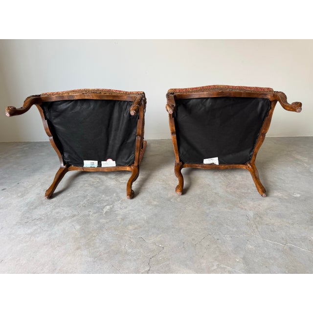 Pair of Vintage French Provincial Louis XV–Style Armchairs by Hickory, Nc/ Sold For Sale - Image 12 of 12