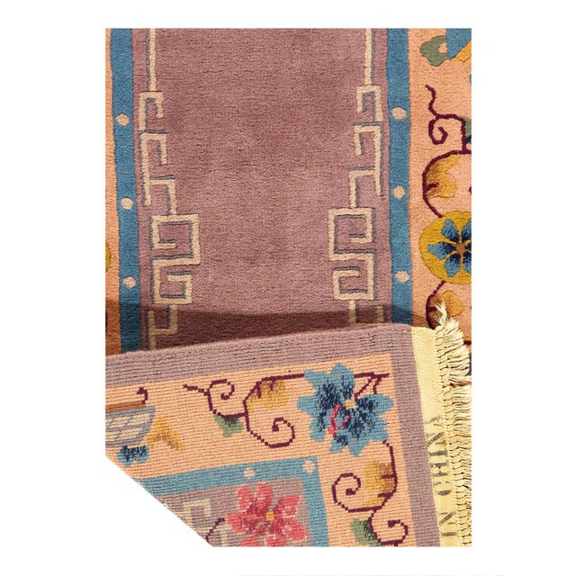 Traditional 1920s Antique Chinese Peking Rug For Sale - Image 3 of 4