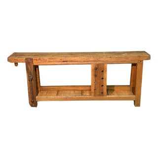 Antique Hornbeam Carpenters Table, 1800s For Sale