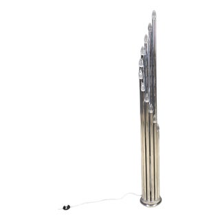 Vintage Chrome Floor Lamp by Goffredo Reggiani, 1970s For Sale