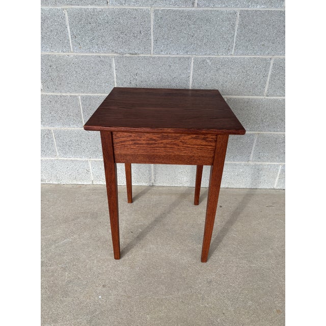 Hunt Country Furniture Shaker Style Oak Single Drawer Side Table For Sale In Philadelphia - Image 6 of 8