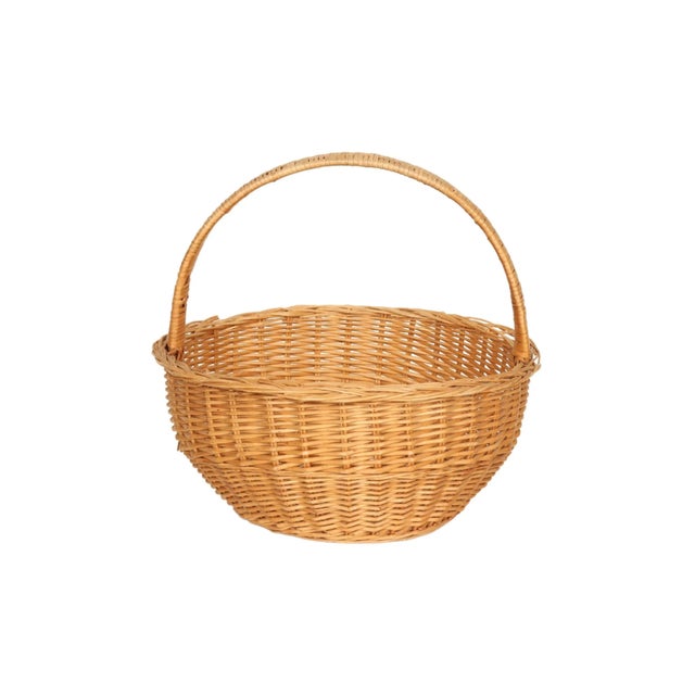 Woven Wicker Shopping Basket Chairish