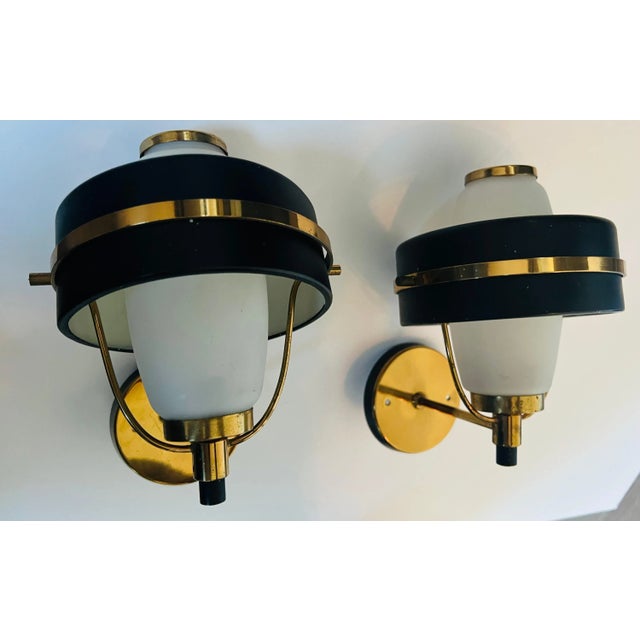 1950s Stilnovo Italian Mid Century Wall Lights - A Pair For Sale In New York - Image 6 of 13