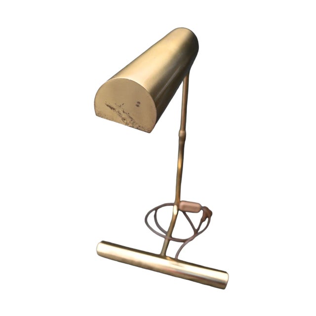 Metal Gold Metal Desk Lamp by Christian Liaigre For Sale - Image 7 of 8