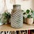 Elevate your home decor with this Rustic Blue Green Ceramic Carved Texture Table Vase, a stunning piece that combines...