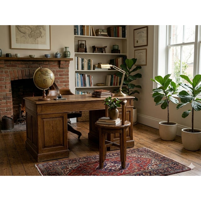 Vintage Rustic Patina Round Seat Cross 4 Legs Wood Bench Stool Table For Sale In San Francisco - Image 6 of 11