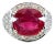 11 Carat Natural Ruby Ring and 2.3 Carat Diamond Cocktail Ring, Size 6 For Sale
