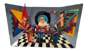 Early 21st Century Roark Gourley Original 3d Art Wall Sculpture