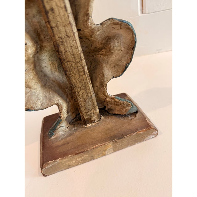 Late 20th Century Folk Art Papier-Mâché Floral Mantel Garnitures - A Pair For Sale In Dallas - Image 6 of 10