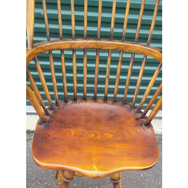 Wood Vintage Pair Windsor Swivel Stools For Sale - Image 7 of 9
