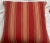 2020s Pair of Pillow Covers Made Out Vintage French Ticking Fabric Fragment Brick Red For Sale - Image 5 of 6