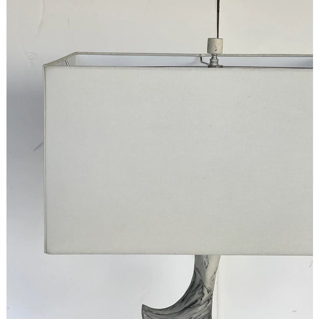 2020s Currey & Co. Modern Black and White Devant Table Lamp For Sale - Image 5 of 6