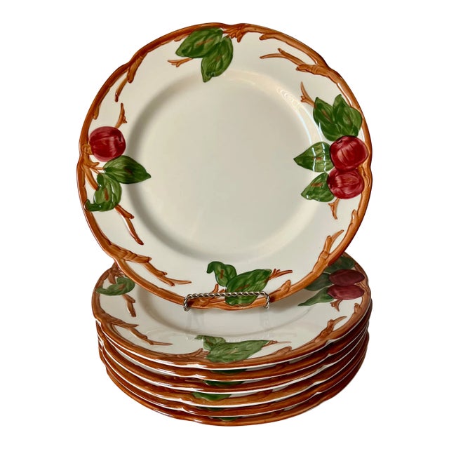 Vintage Franciscan Apple Dinner Plates-Made in USA-Set 6 For Sale