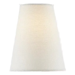 Currey & Company Off-White Fine Grasscloth Tapered Chandelier Shade For Sale