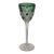 Rare Baccarat French Cut Crystal Green Lagny Hock Wine Stem For Sale