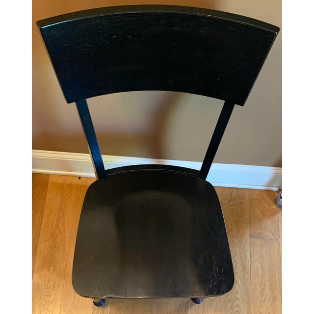 Black 1990s Vintage Wood Bar Stool For Sale - Image 8 of 12