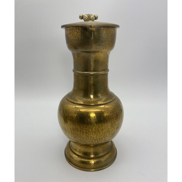 Large Vintage Brass Jug For Sale - Image 4 of 12