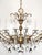 Offered for your consideration is an Antique 12 Light Captivating Curvaceous Brass Cut Lead Crystal Chandelier . The...