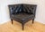 Black Leather Chesterfield Armchair Corner Salon Moschino Haslam Country House Designer, 1990s For Sale - Image 11 of 18