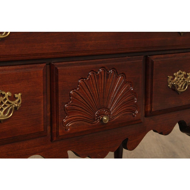 American Drew Queen Anne Style Cherry Highboy Chest For Sale - Image 10 of 17