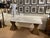 Late 20th Century Marble Topped Dining Table With Brancusi Style Steel Base For Sale - Image 5 of 5