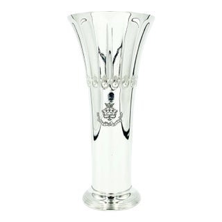 Antique Ritz Paris Hotel France Silver Plate Vase 10"h For Sale