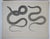 Pair of antique mid 19th century lithograph on paper of snakes book plates. Published by the US Pacific Railroad...